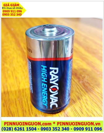 Pin Rayovac LR20, Pin đại D 1.5v Alkaline Rayovac LR20 HighPower chính hãng (Gói 01viên)